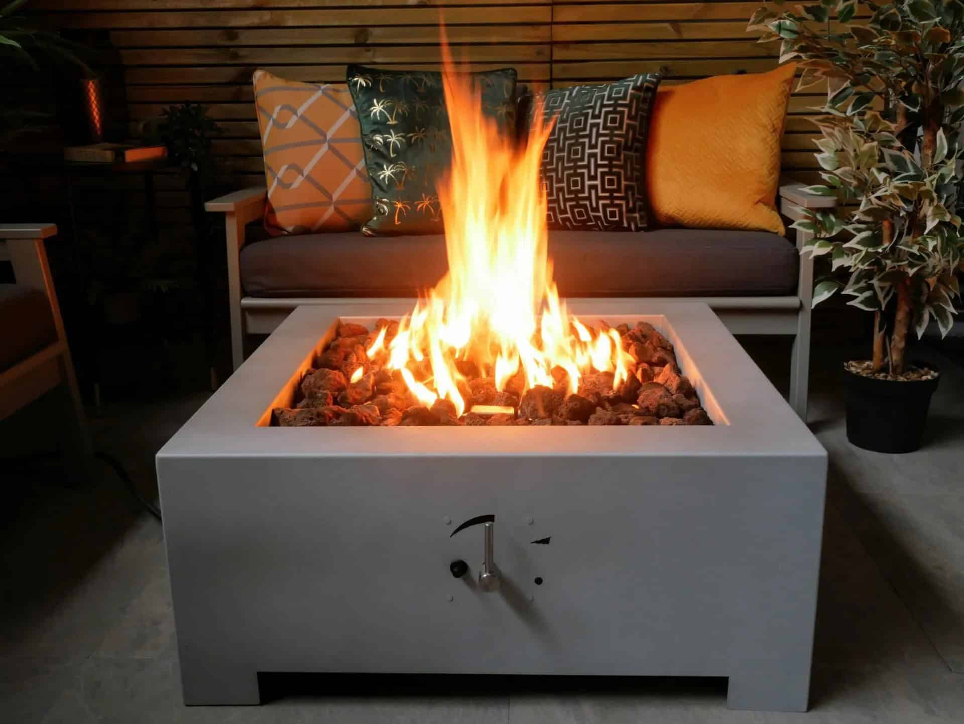 The Helios Zinc Square Gas Fire