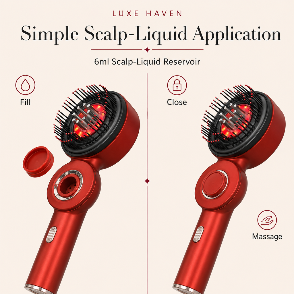 Luxe Haven Scalp Ritual Massager 6ml scalp-liquid reservoir detail