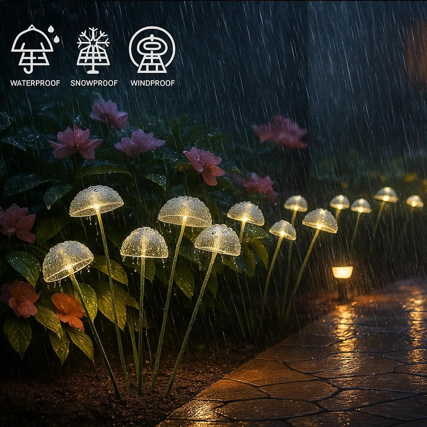 The Myccena Solar Mushroom Lights