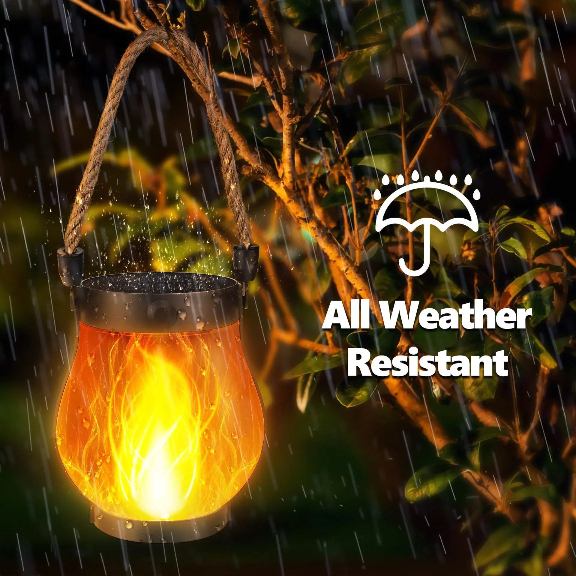 The Nomad Solar Flame Table Lantern