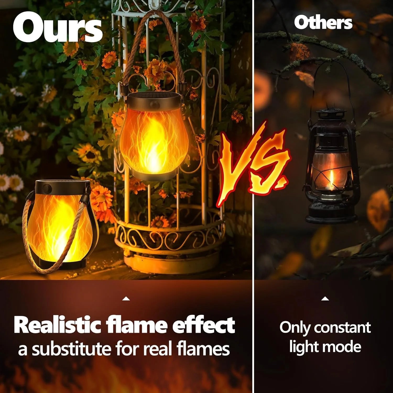 The Nomad Solar Flame Table Lantern
