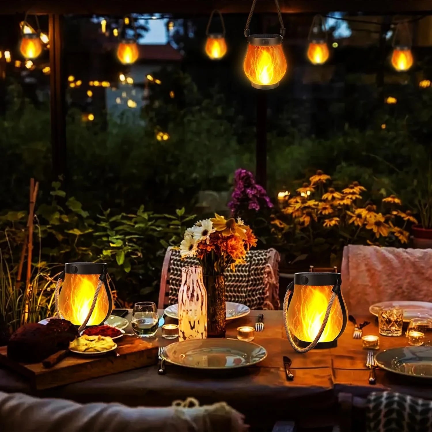 The Nomad Solar Flame Table Lantern