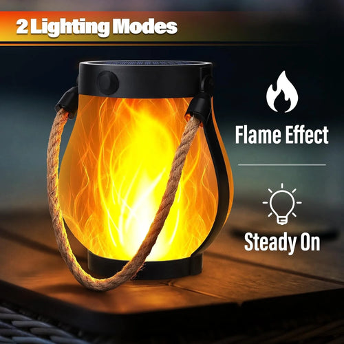 The Aurelia Solar Flame Rope Lantern — Luxe Haven