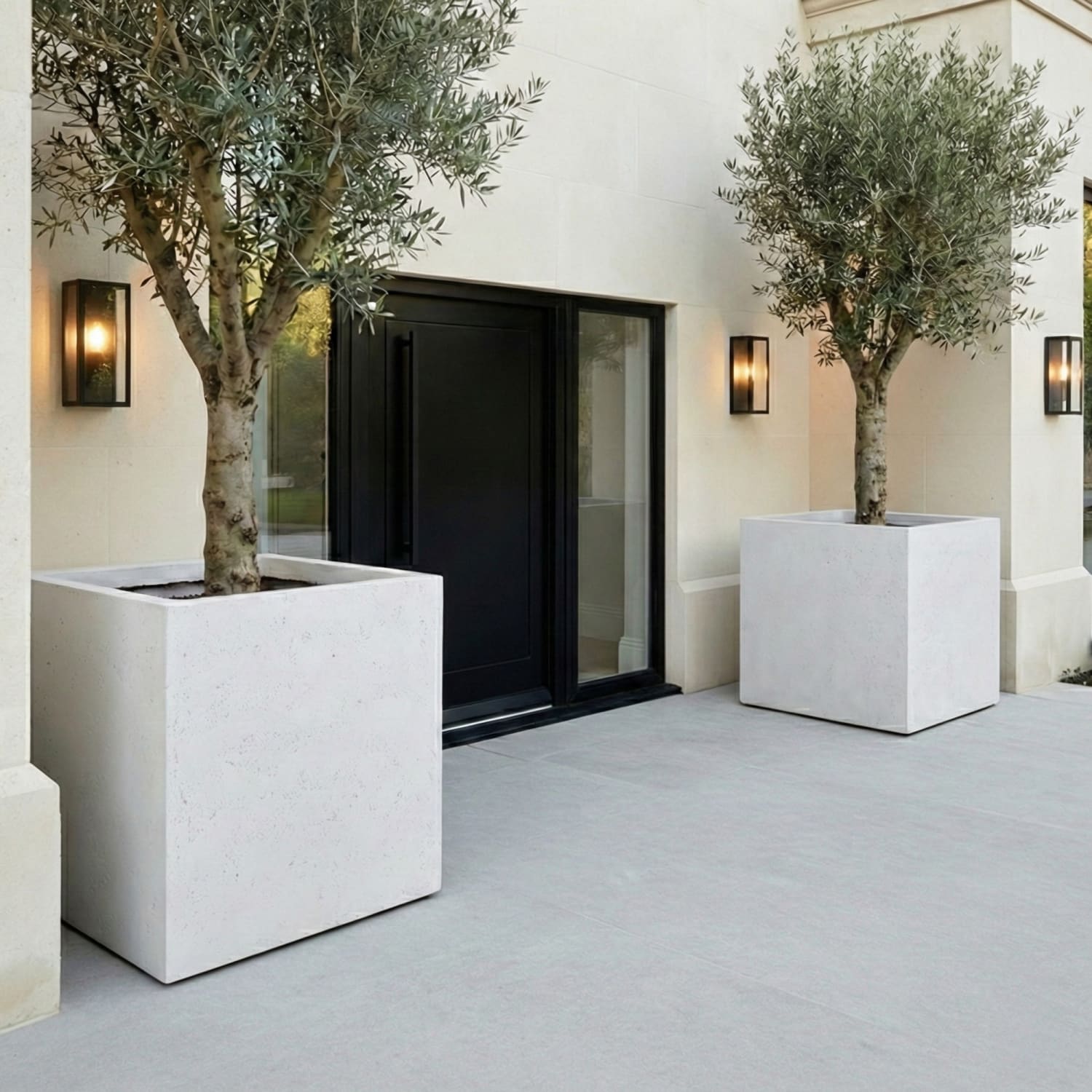 The Cubrosa Square Planter — White Mist Concrete, 100cm XXL