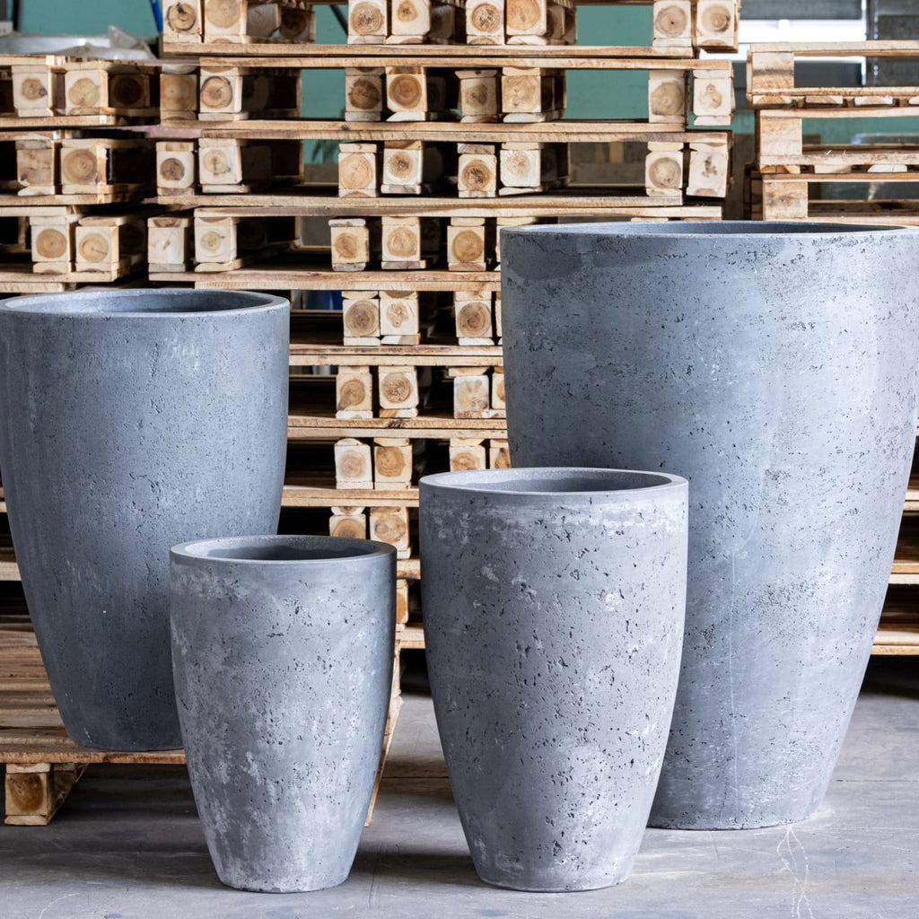The Vessara Tall Vase Planter — Onyx Dusk Concrete, 100cm