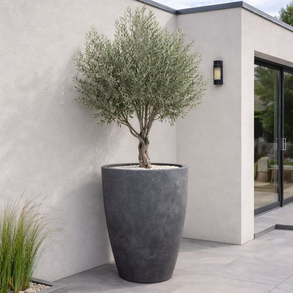 The Vessara Tall Vase Planter — Onyx Dusk Concrete, 100cm